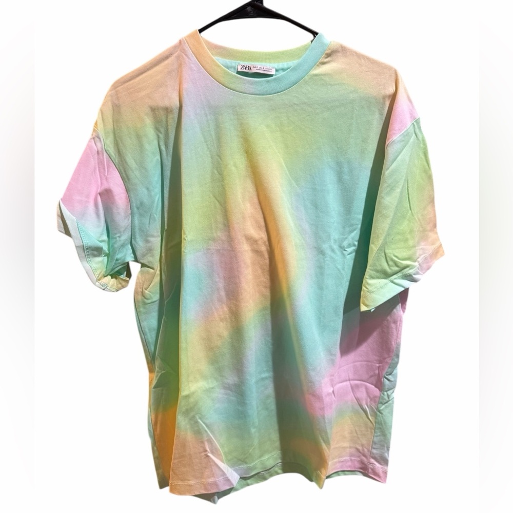 Zara Men Pastel Tie-Dye T-Shirt